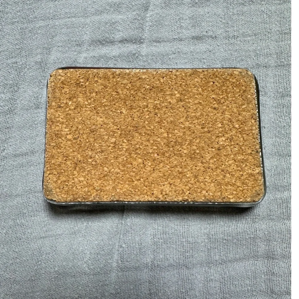 Vintage MOM Glass Paper Weight CrossStitch Needlepoint cork Back 4.5